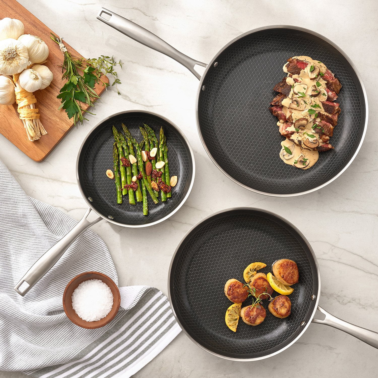Member's Mark 3-Piece Ceramic Hybrid Fry Pan Set - Samsclub.com