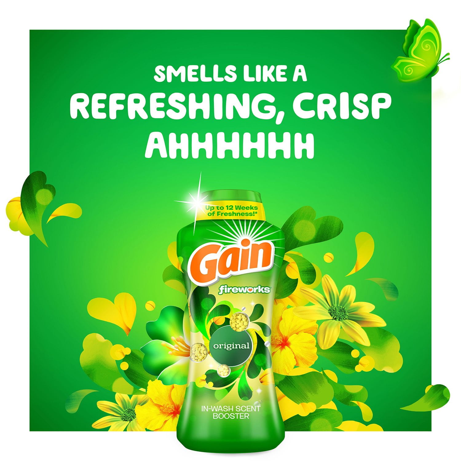 専用Gain Fireworks 2本セット　スナック Gain Fireworks In-Wash Scent Booster Beads, Original, 34 oz