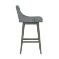 thumbnail image 8 of HH2 Home Upholstered Tapered Back Wood Adjustable Height Swivel Bar Stool, 8 of 19