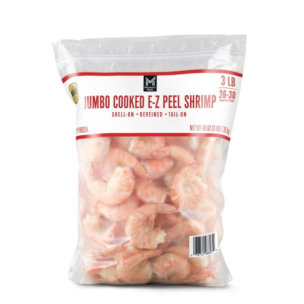 Member's Mark Jumbo Cooked EZ Peel Shrimp, 26-30 ct. per pound, 3