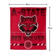thumbnail image 7 of Logo Brands Arkansas State Red Wolves 60"x70" Super Plush Blanket, 7 of 7