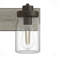 thumbnail image 6 of Hunter Devon Park with Clear Glass Bathroom Vanity Wall Light Fixture, 6 of 8