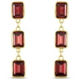 thumbnail image 2 of Emerald Cut Gemstone Dangle Earrings in 14K Gold, 2 of 4