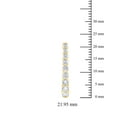 thumbnail image 4 of Round Cut Oval Shape Diamond Hoop Earrings in 14K Gold, 4 of 4