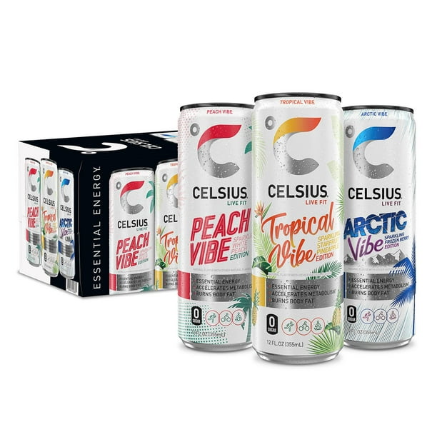Celsius Essential Energy Sparkling Vibe Variety Pack, 12 fl. oz