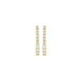 thumbnail image 2 of Round Cut Oval Shape Diamond Hoop Earrings in 14K Gold, 2 of 4