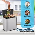 thumbnail image 4 of Simpli-Magic 5L / 1.25 Gallon Stainless Steel Compost Bin – Countertop Compost Caddy, 4 of 7