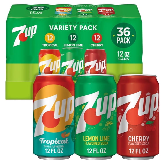 7UP Summer Variety Pack, 12 fl. oz., 36 pk.