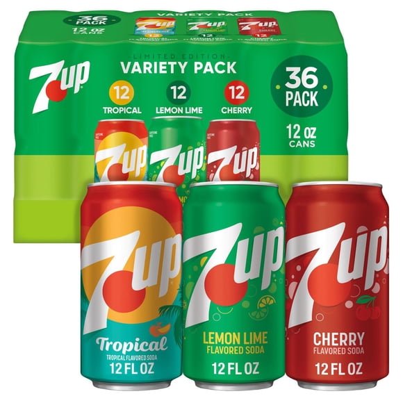 7UP Summer Variety Pack, 12 fl. oz., 36 pk.