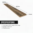 thumbnail image 14 of Select Surfaces Barnwood Waterproof AC4 Laminate Flooring 14 mm Thick 6.22 in. W x 47.60 in. L (12.34 sq. ft. / carton), 14 of 15