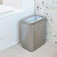 thumbnail image 6 of Clorox Slim Open Top Anti-Microbial Odor Protection 2.6 Gallon Stainless Steel Trash Can - Silver or Black, 6 of 6
