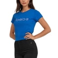 thumbnail image 2 of Bebe Women's Short Sleeve Rhinestone Logo T-Shirt, 2 of 6