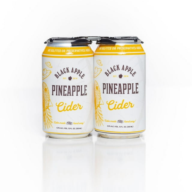 Black Apple Pineapple Cider 12 fl. oz. can, 4 pk.