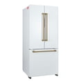 thumbnail image 1 of Hamilton Beach 17.7 Cu. Ft. French Door Refrigerator, Frost-Free, White with Brushed Gold Handles, 1 of 14