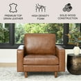 thumbnail image 2 of Jasper Mid-Century Top Grain Leather Armchair, 2 of 6
