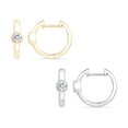 thumbnail image 5 of 0.20 CT. TW. Diamond Bezel Huggie Hoop Earrings in 14K Gold, 5 of 5