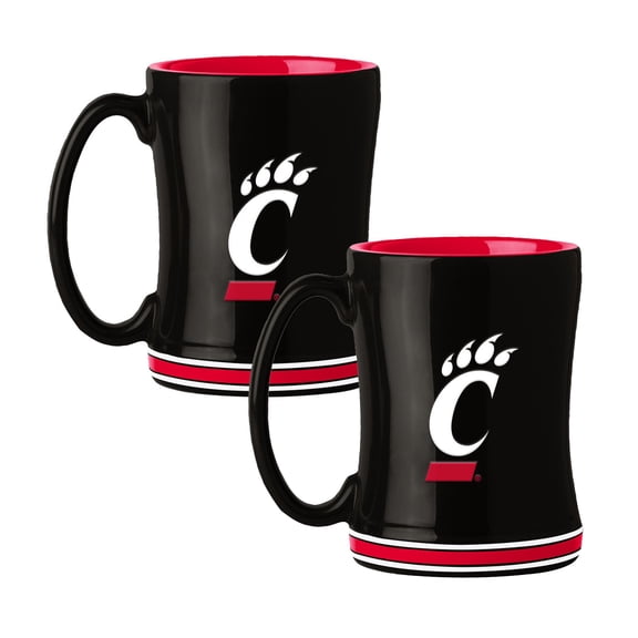 Logo Brands Cincinnati Bearcats 14oz Relief Mug Set