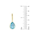 thumbnail image 5 of Pear Cut Gemstone Bezel Set Dangle Earrings in 14K Gold, 5 of 5