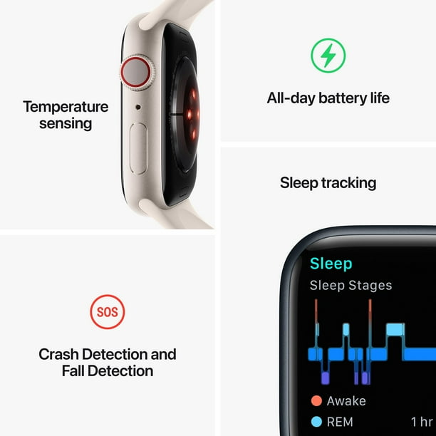 Apple Watch Series 8 GPS + Cellular 41mm Stainless Steel Case with