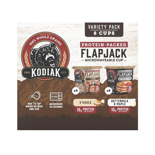 Kodiak Cakes Flapjack Power Cups, Variety Pack, 8 pk.