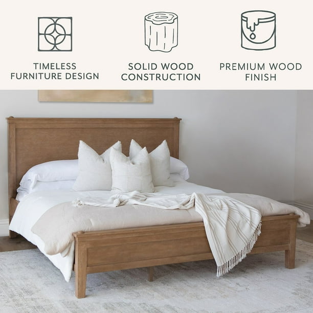 details by Becki Owens Ren Platform Bed, Distressed Natural Wood
