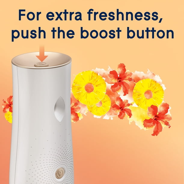 Glade Automatic Spray Air Freshener Refills, Hawaiian Breeze and Exotic Tropical Blossoms, 4 ct