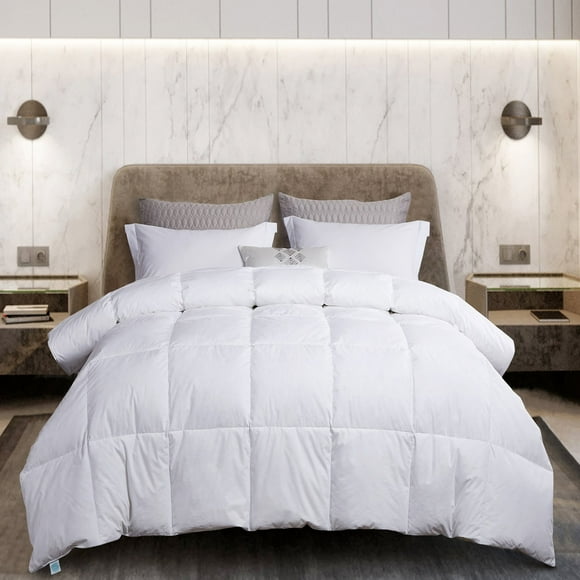 Martha Stewart 240 Thread Count White Goose Feather and Down Comforter, Assorted Sizes