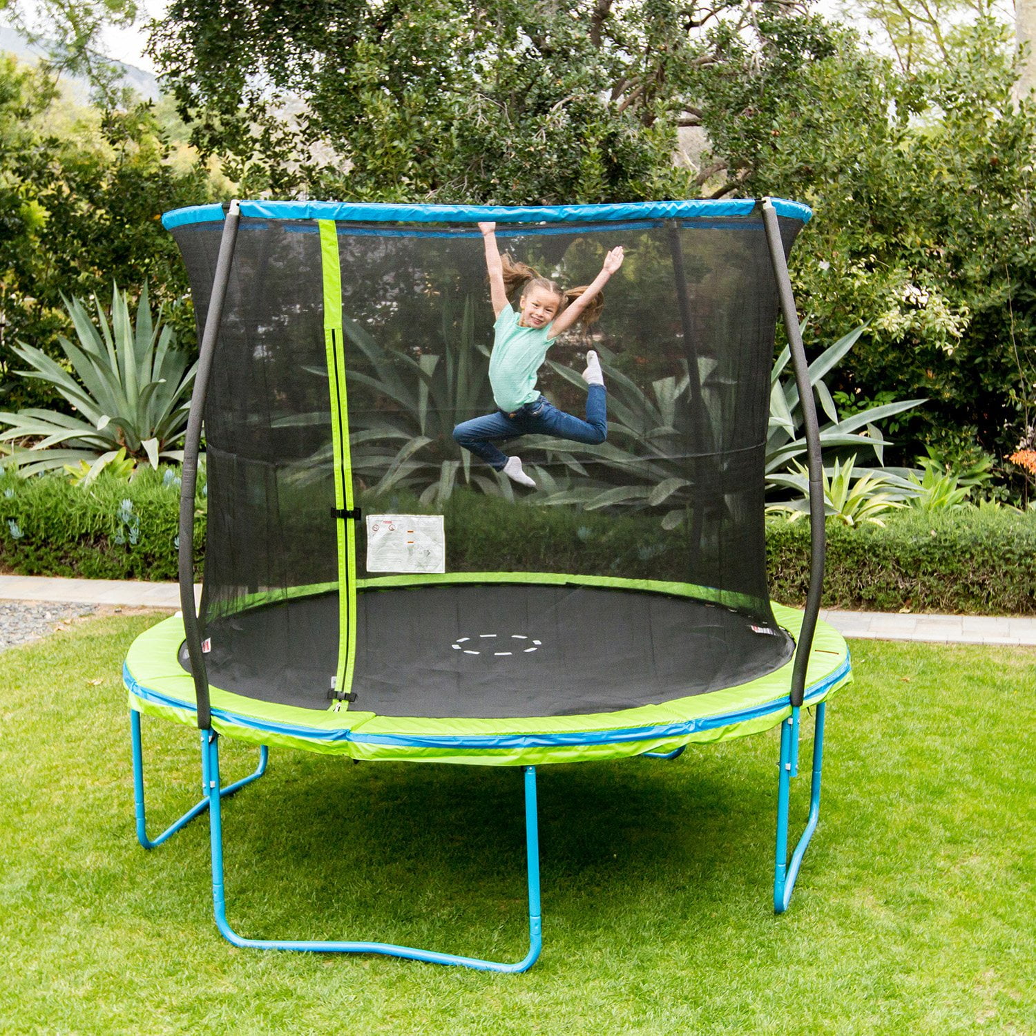 10' Trampoline with Steelflex Enclosure and Flashlight Zone