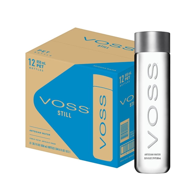 Voss Still Water, 850 ml Plastic Bottle, 12 pk.