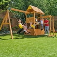 thumbnail image 2 of KidKraft Overland Heights Wooden Swing Set with Monkey Bars, 2 of 12