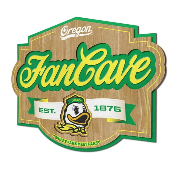 YouTheFan Oregon Ducks 17"x12.5" 3D Multi-Layered Fan Cave Sign