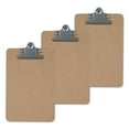 thumbnail image 1 of Universal Hardboard Clipboard, 1.25" Clip Capacity, Brown, 3/Pack, Various Sizes, 1 of 2
