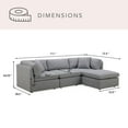 thumbnail image 3 of Member’s Mark Lindsey Modular Fabric Sofa with Storage Ottoman, 3 of 23