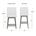 thumbnail image 4 of HH2 Home Parson Wood Adjustable Height Swivel Bar Stool, 4 of 19