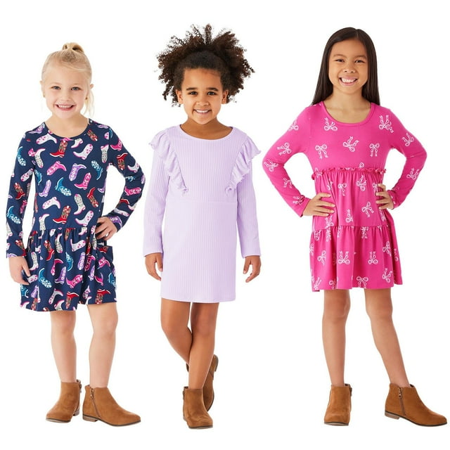 Member's Mark Girls 3-Pack Knit Dress