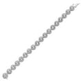 thumbnail image 2 of Round Cut Lab Created Gemstone Halo Tennis Bracelet, 2 of 3
