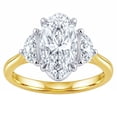thumbnail image 1 of 2.46 CT.T.W. Moval & Half Moon Cut Lab Created Diamond Ring in 18K Gold, 1 of 13