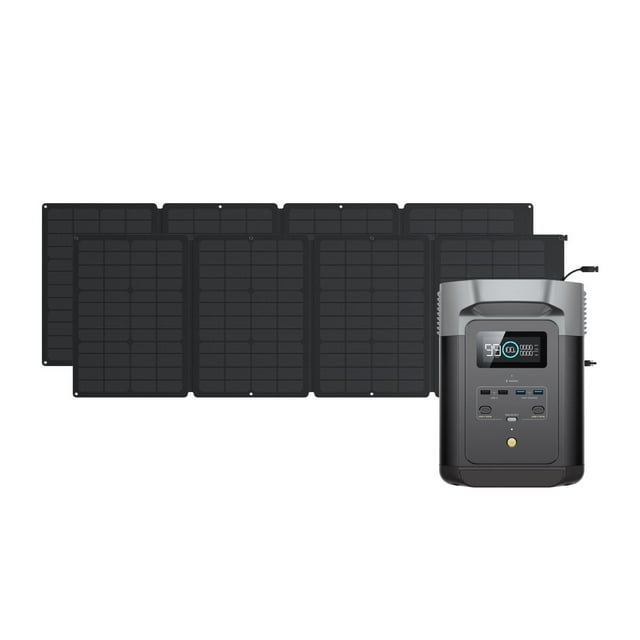 1,800 Watt EcoFlow DELTA 2 950 with X Boost Technology + 2 pcs 110W Solar Panel