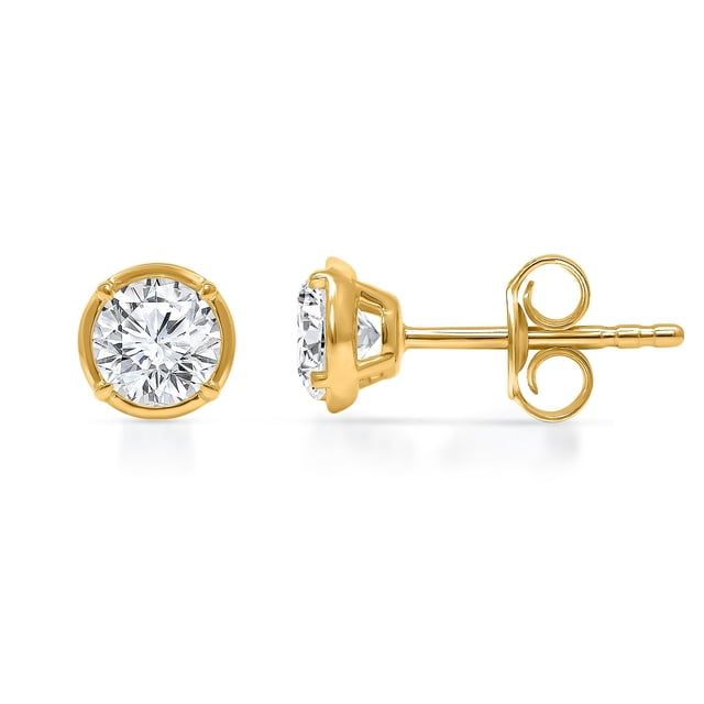 Lab Created Fancy Cut Diamond Stud Earrings in 14K Gold