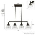 thumbnail image 4 of Hunter Cypress Grove with Clear Holophane Glass 4 Light Chandelier Ceiling Light Fixture, 4 of 10