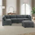 thumbnail image 1 of Nixon 6-Piece Modular Sectional with Storage Ottoman, 1 of 11