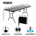 thumbnail image 2 of Lifetime 6-Foot Fold-In-Half Table, 2 of 12