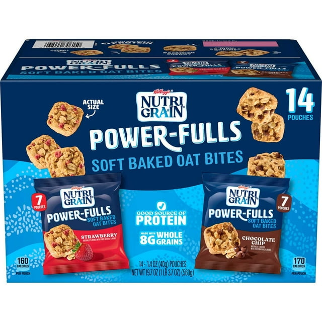 Nutri-Grain Power-Fulls Soft Baked Oat Bites, Variety Pack, 14 pk.