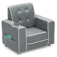 thumbnail image 4 of Delta Children Chelsea Kids' Upholstered Chair with Cup Holder, Soft Grey, 4 of 6