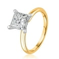 thumbnail image 2 of Lab Created Princess Cut Solitaire Diamond Ring, 2 of 7