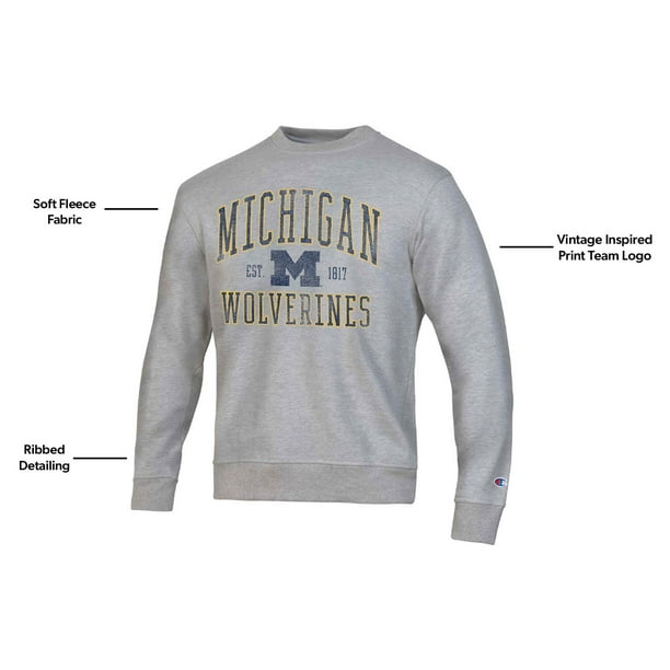 Champion Michigan Wolverines Adult Crewneck Sweatshirt - Samsclub.com