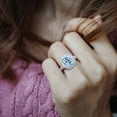 thumbnail image 6 of Sky Blue Topaz and Created White Sapphire Ring in Sterling Silver, 6 of 6