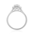 thumbnail image 3 of 1.50 CT. T.W. Cushion Cut Halo Diamond Ring in 18K White Gold, 3 of 4