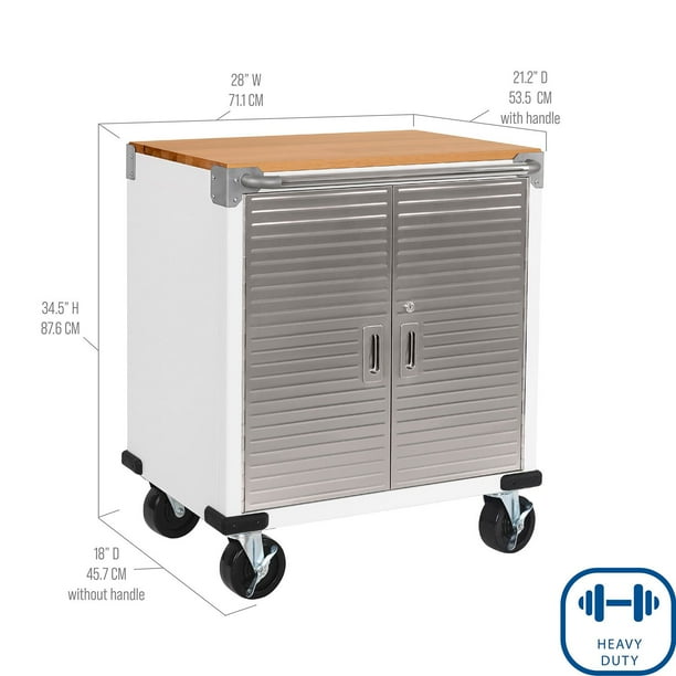 SS select２枚 Seville Classics UltraHD 2 Door Rolling Cabinet, 28