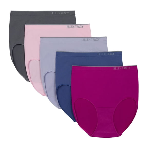 Ellen Tracy Women's 5-Pack Seamless Brief